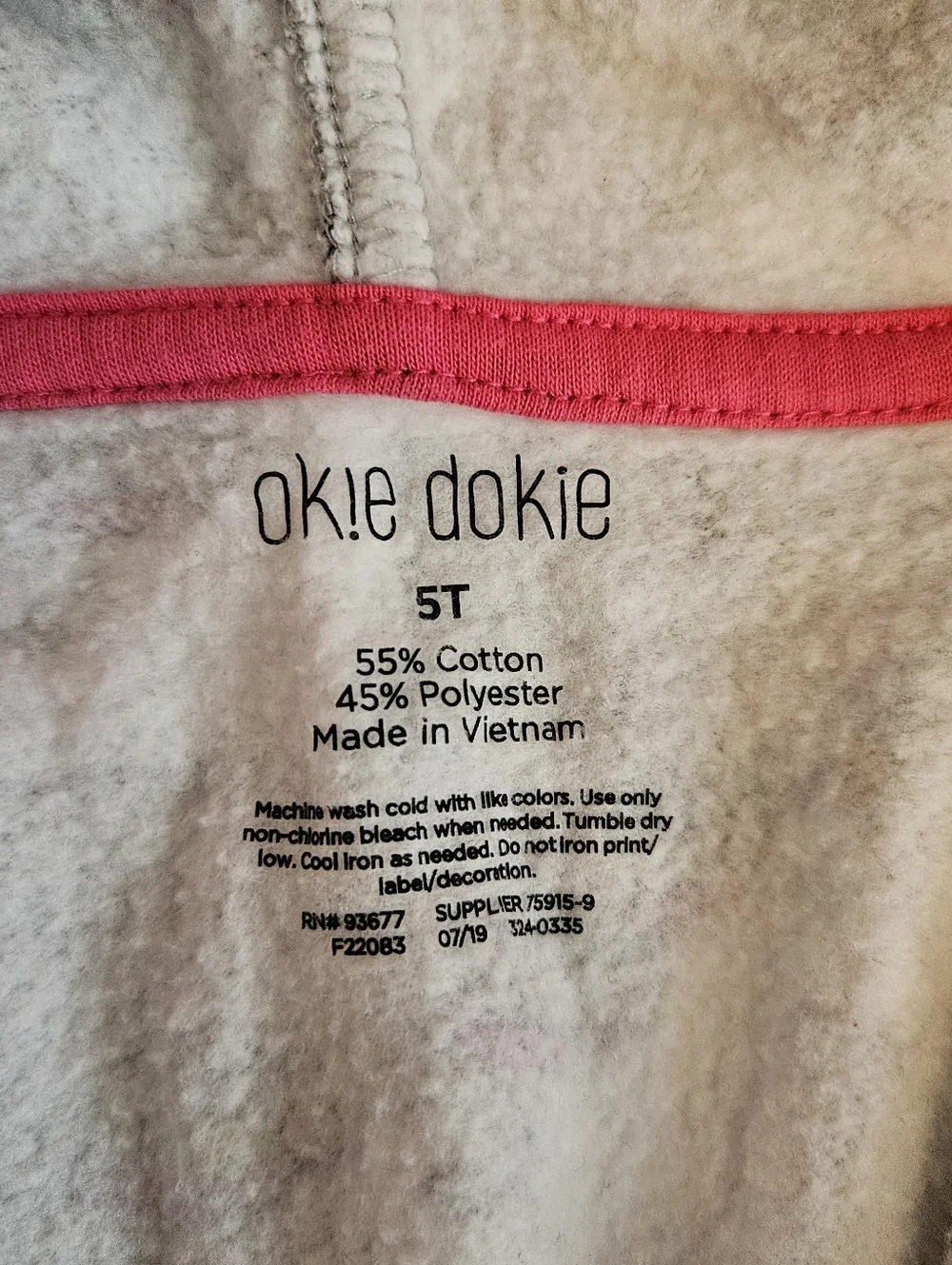 okie dokie Gray Unicorn Print Zip Hoodie Jacket 5T